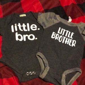 2 little brother onesies